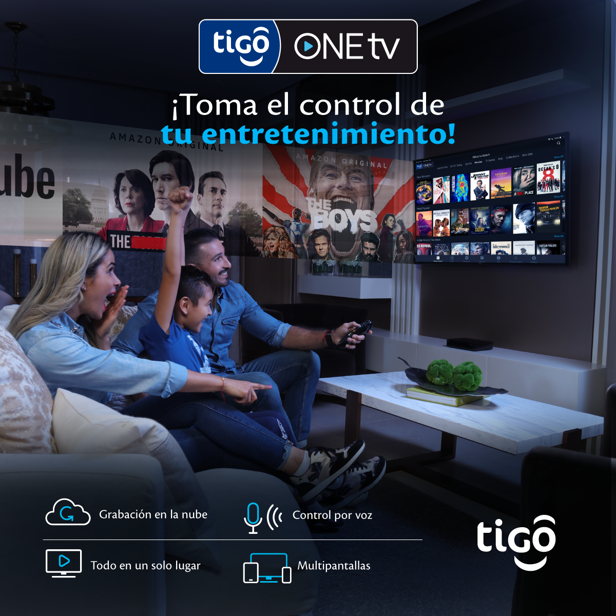 Tigo te trae ONEtv, lo mejor de la Televisión y el Internet en un solo lugar, ¡Toma el control de tu entretenimiento