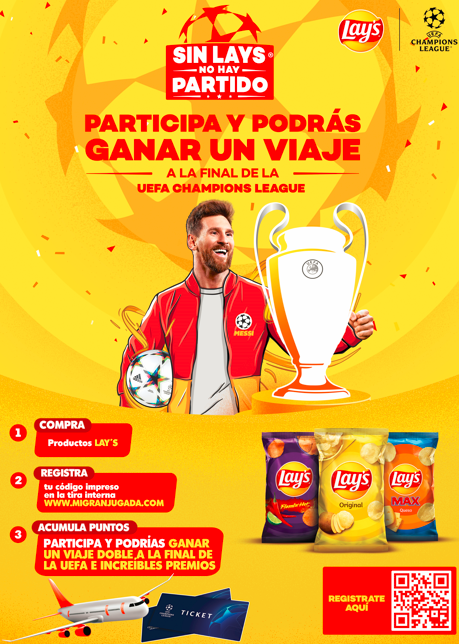 La experiencia de la UEFA Champions League se vive mejor con Lay’s, porque “Sin Lay’s no hay partido”
