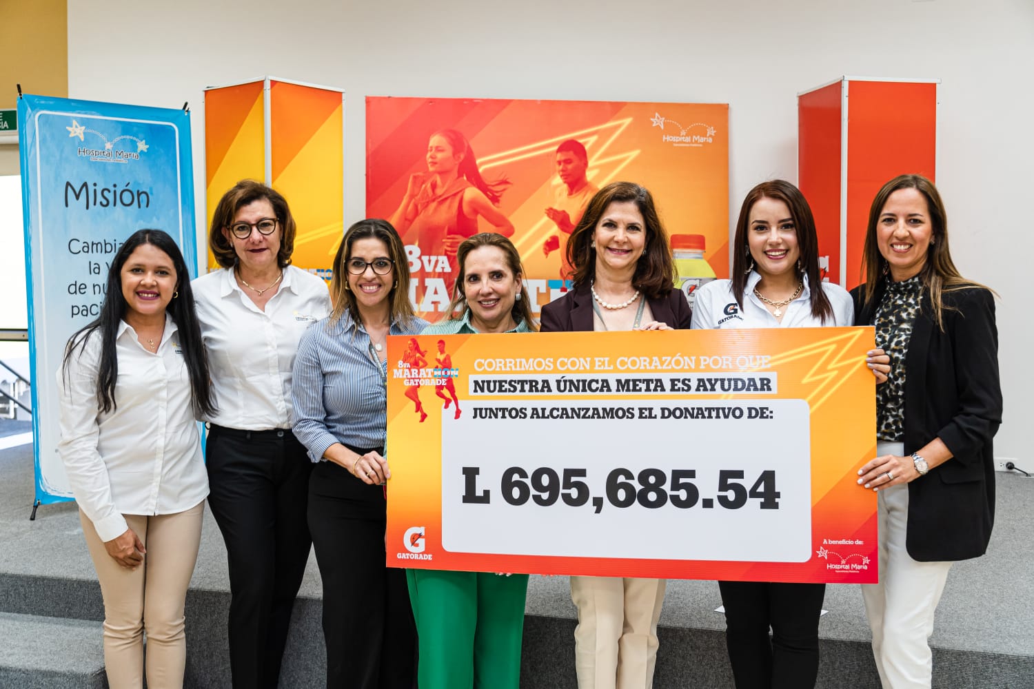 ¡La 8va MaratHON Gatorade supera su meta y dona L 695,685!54 al Hospital María, Especialidades Pediátricas!