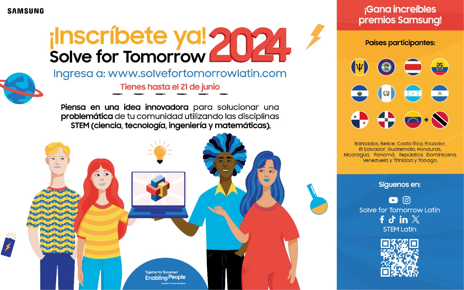 Samsung invita a jóvenes a ser parte de la solución e inscribirseen Solve For Tomorrow 2024