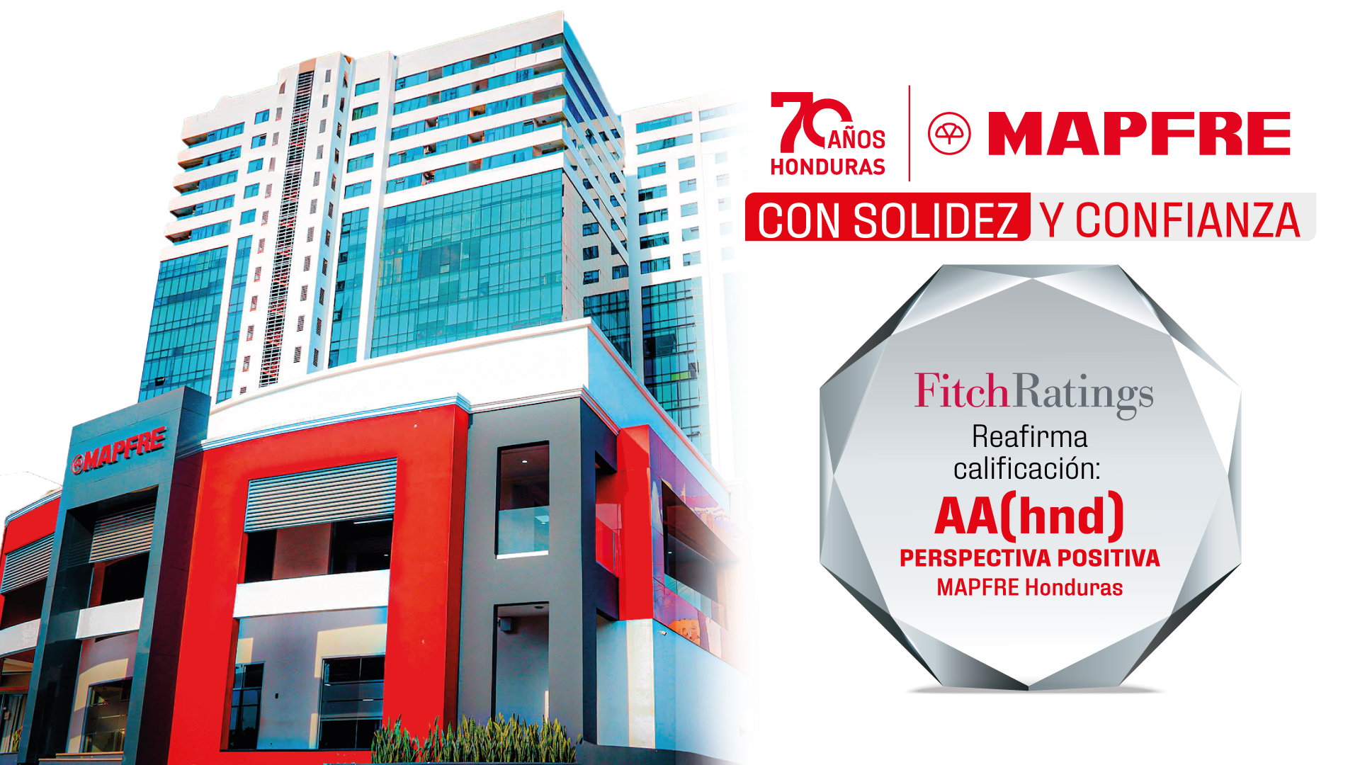 MAPFRE SEGUROS HONDURAS LOGRA LA CALIFICACIÓN AA CON PERSPECTIVA POSITIVA DE FITCH RATINGS