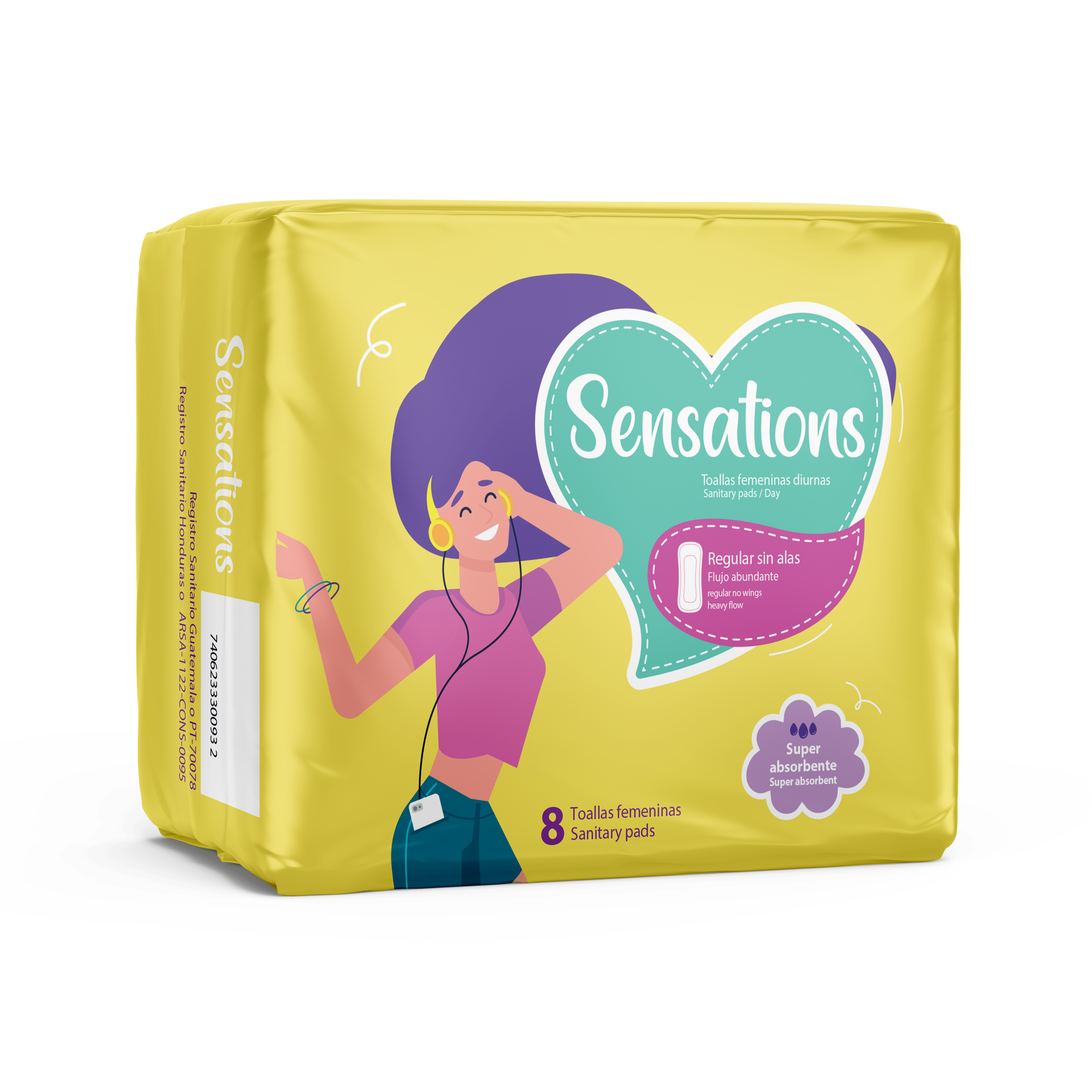 Nueva Toalla Femenina Sensations Sin Alas